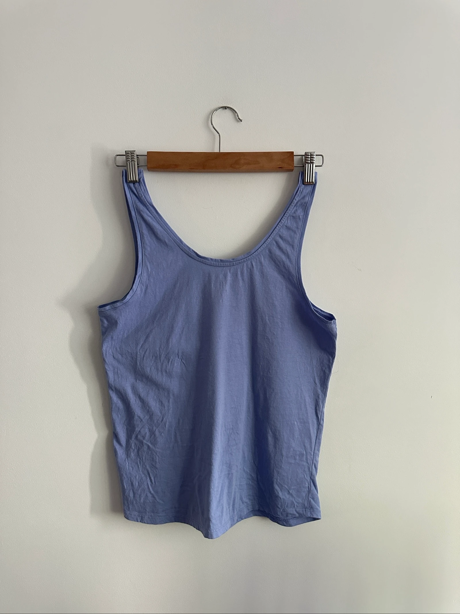 T-shirt à manches longues bleu pastel 100 % coton TEX - Taille S – photo 4